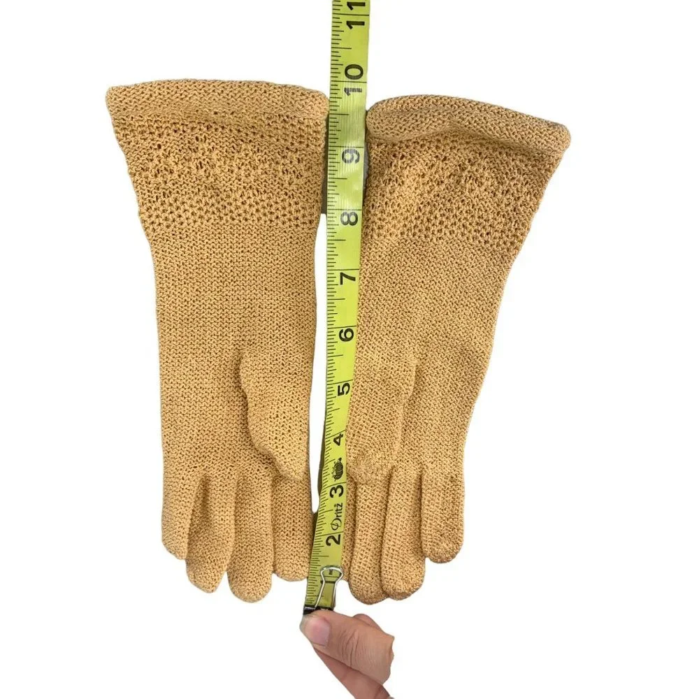 Vintage 50s Wear Right Crepe String Woven Gloves